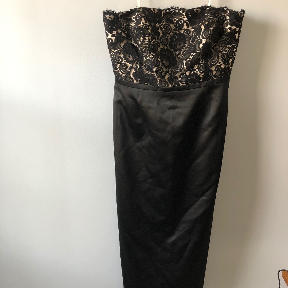 Final Sale: Strapless Lace and Satin Dress